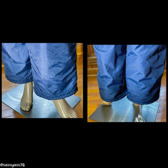 🆕VTG▪️BLACK BEAR▪️70's 80's Unisex Navy Blue Fully Lined Snow Ski Bib Overalls - Picture 8 of 11